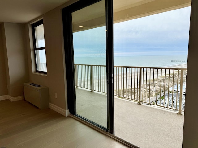 5000 Boardwalk Unit 1617-1616, Ventnor, NJ 08406 - balcony with a water view and radiator heating unit