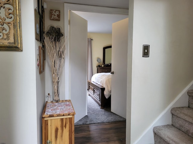 709 E Cooper Ferry Ct Unit 709, Galloway Township, NJ 08205 - corridor with dark wood-style flooring and stairway