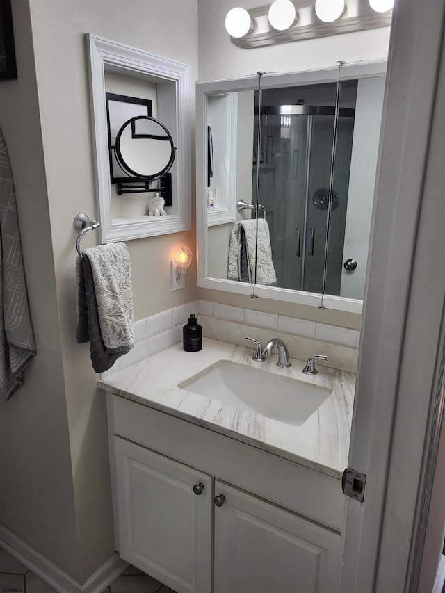 709 E Cooper Ferry Ct Unit 709, Galloway Township, NJ 08205 - bathroom featuring vanity and a shower stall
