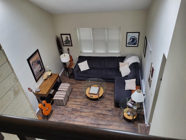 709 E Cooper Ferry Ct Unit 709, Galloway Township, NJ 08205 - living area featuring wood finished floors and baseboards
