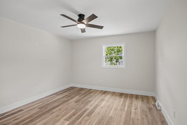 9 Rutgers Rd, Somers Point, NJ 08244 - spare room featuring light wood-style floors, baseboards, and ceiling fan