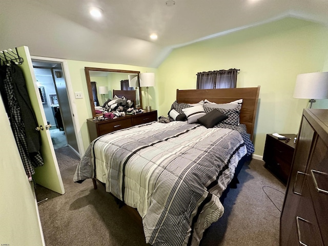 311 N 7th St, Millville, NJ 08332 - carpeted bedroom with lofted ceiling, baseboards, and recessed lighting