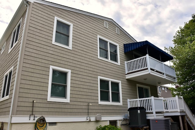 305 Battersea Rd Unit 2, Ocean City, NJ 08226 - view of side of property with a balcony and central AC