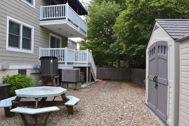 305 Battersea Rd Unit 2, Ocean City, NJ 08226 - view of patio featuring a balcony and central air condition unit