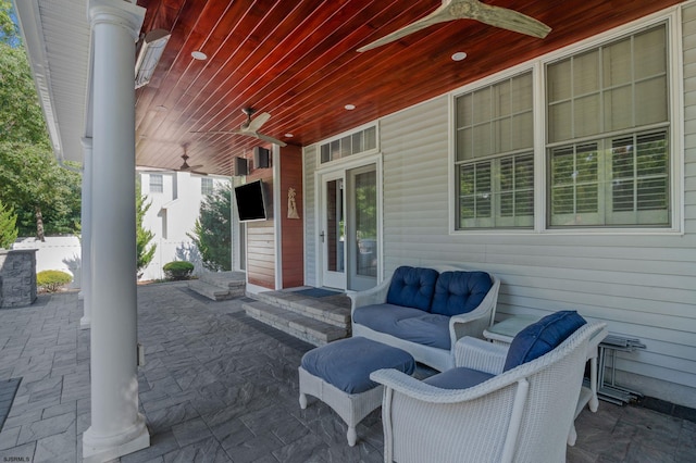 515 Bella Ct, Galloway Township, NJ 08205 - view of patio with a ceiling fan