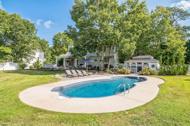 515 Bella Ct, Galloway Township, NJ 08205 - view of pool featuring a patio and an outbuilding