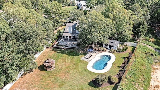 515 Bella Ct, Galloway Township, NJ 08205 - aerial view of property and surrounding area featuring a pool