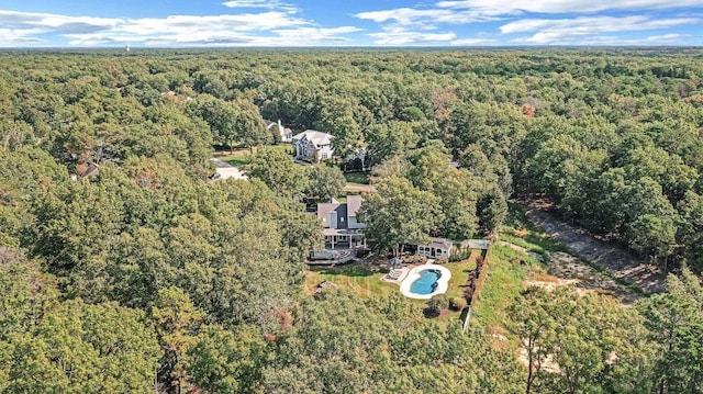 515 Bella Ct, Galloway Township, NJ 08205 - aerial view of property and surrounding area with a forest and a pool