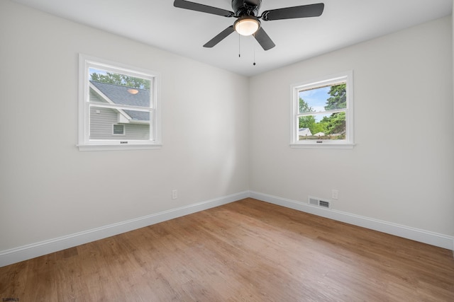 118 Colwick Dr, Somers Point, NJ 08244 - empty room with light wood-style floors, baseboards, and a ceiling fan