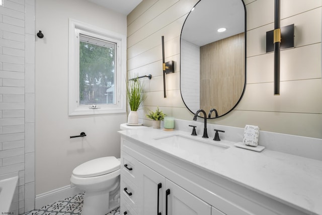 118 Colwick Dr, Somers Point, NJ 08244 - full bath with vanity, toilet, and baseboards