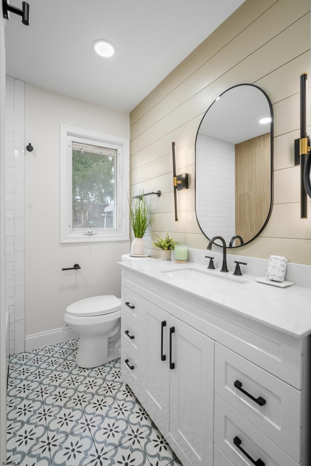 118 Colwick Dr, Somers Point, NJ 08244 - bathroom featuring vanity, toilet, and baseboards