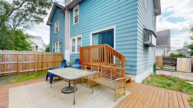 27 School St, Absecon, NJ 08201 - rear view of house with a wooden deck