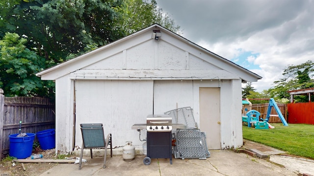27 School St, Absecon, NJ 08201 - view of shed featuring a playground