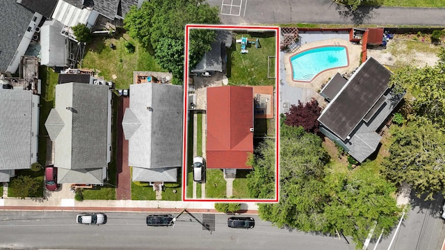 27 School St, Absecon, NJ 08201 - view of property location featuring property parcel outlined and a pool