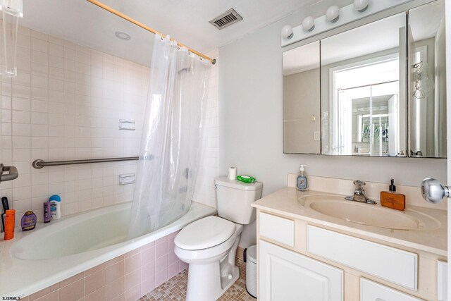 500 Bay Ave Unit 607S, Ocean City, NJ 08226 - full bath featuring tile patterned floors, tiled shower / bath combo, toilet, and vanity