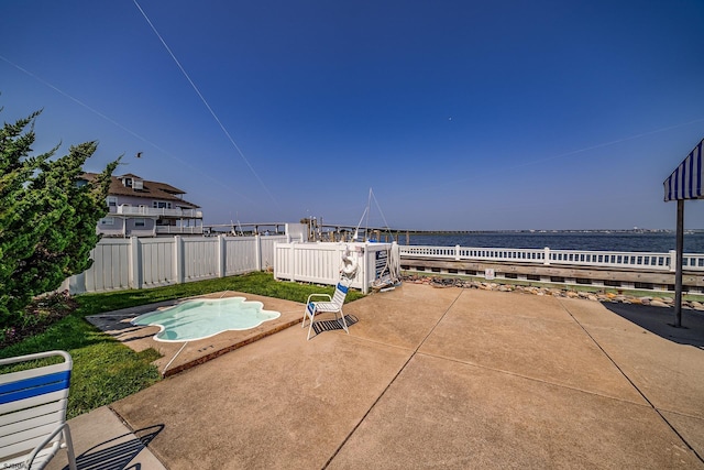 500 Bay Ave Unit 607S, Ocean City, NJ 08226 - view of pool with a hot tub, a patio, and a water view