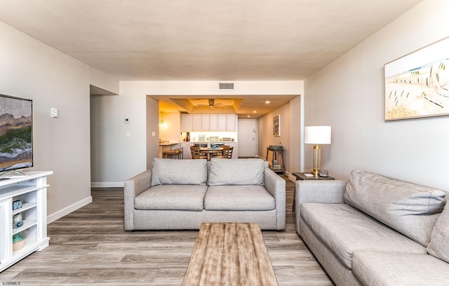 500 Bay Ave Unit 607S, Ocean City, NJ 08226 - living room featuring light wood-style floors and baseboards