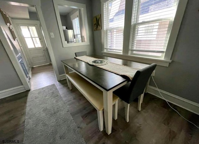 804 Delancey Pl Unit 2, Ocean City, NJ 08203 - dining area with baseboards and wood finished floors