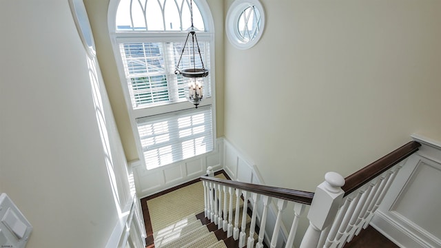 8904 Ventnor Ave, Margate, NJ 08402 - stairs featuring a decorative wall and wainscoting