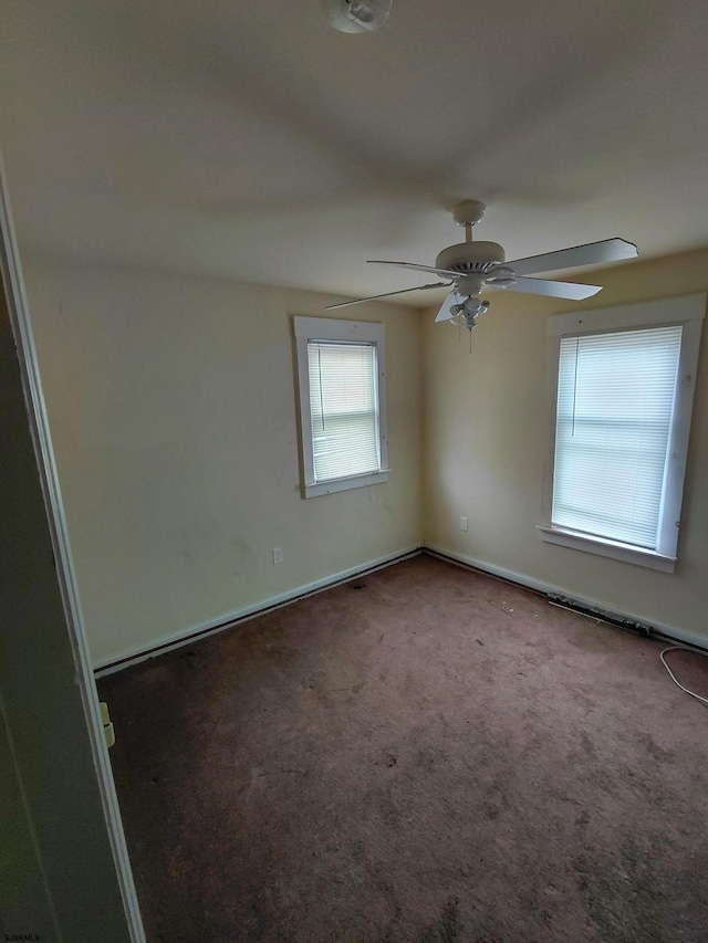 406 W Washington Ave, Pleasantville, NJ 08232 - unfurnished room featuring carpet floors, ceiling fan, and baseboards