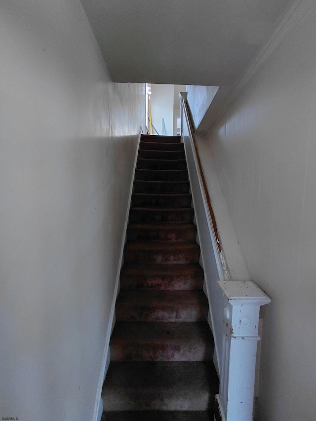 406 W Washington Ave, Pleasantville, NJ 08232 - stairs with wood-type flooring and baseboards