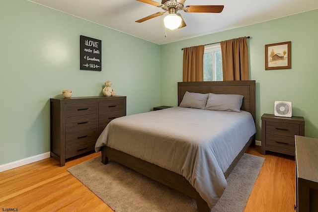 17 Lakeside Dr, Bridgeton, NJ 08302 - bedroom with light wood-type flooring, baseboards, and a ceiling fan
