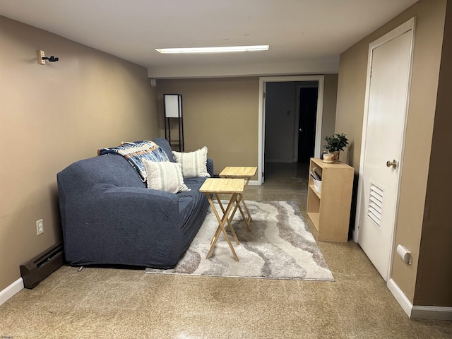 205 S Vermont Ave, Atlantic City, NJ 08401 - living room featuring light carpet and baseboards