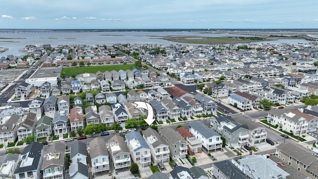1525 Asbury Ave Unit B, Ocean City, NJ 08226 - aerial view of property and surrounding area with a nearby body of water and nearby suburban area