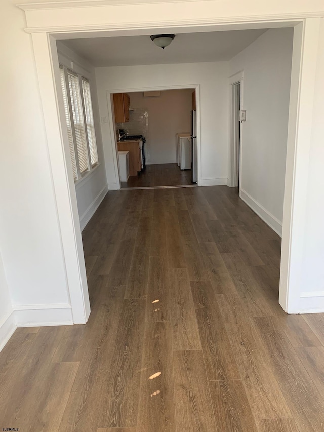 212 N Suffolk Ave, Ventnor Heights, NJ 08406 - hallway featuring dark wood finished floors and baseboards