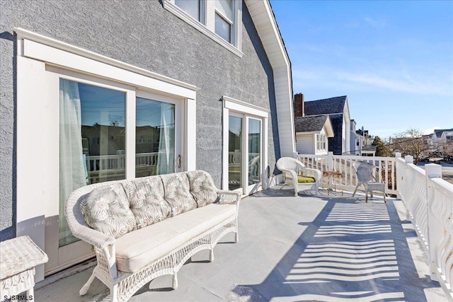 7 N Surrey Ave, Ventnor, NJ 08406 - view of patio / terrace featuring an outdoor living space and a balcony
