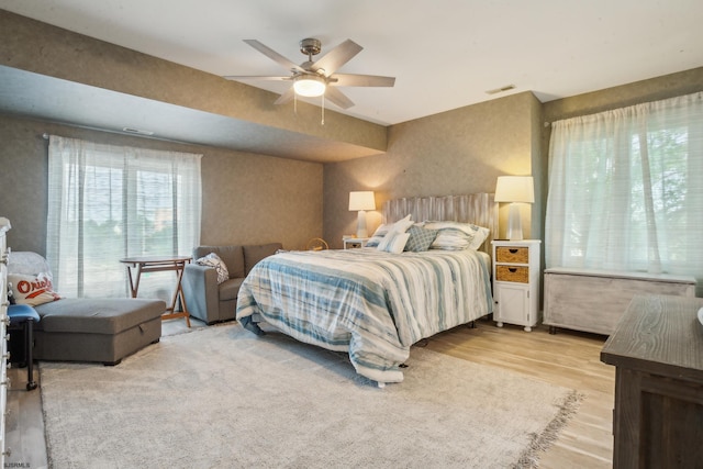 402 Harbour Cv Unit 402, Somers Point, NJ 08244 - bedroom with wood finished floors and a ceiling fan