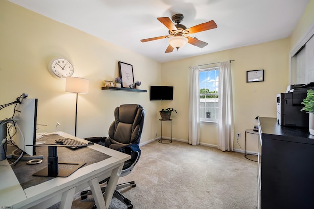 105 Chase Rd, Egg Harbor Township, NJ 08234 - office space featuring ceiling fan, light carpet, and baseboards