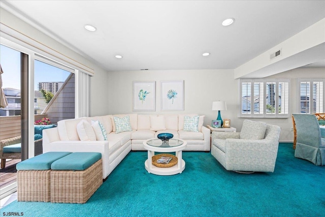11 S Adams Ave Unit 8, Margate, NJ 08402 - living area with carpet floors and recessed lighting