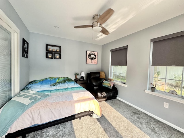 243 Churchill Dr, Egg Harbor Township, NJ 08234 - carpeted bedroom with ceiling fan and baseboards