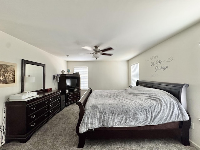 243 Churchill Dr, Egg Harbor Township, NJ 08234 - bedroom featuring multiple windows, carpet, and a ceiling fan