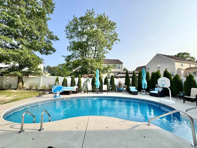 243 Churchill Dr, Egg Harbor Township, NJ 08234 - view of swimming pool with a patio area and outdoor lounge area