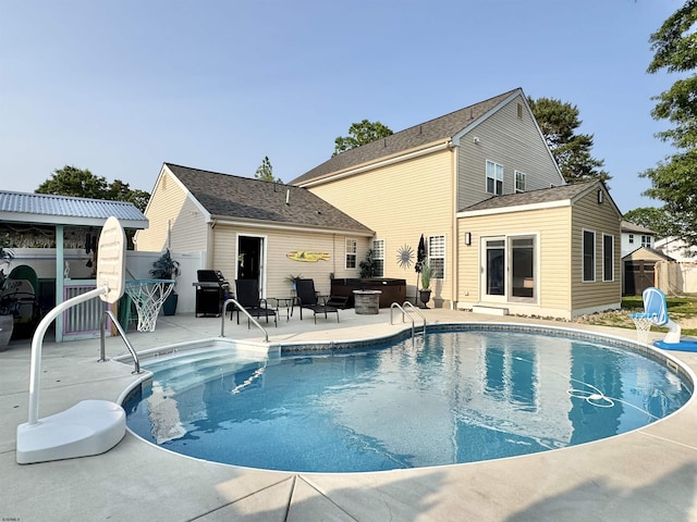 243 Churchill Dr, Egg Harbor Township, NJ 08234 - view of pool with a patio area and area for grilling