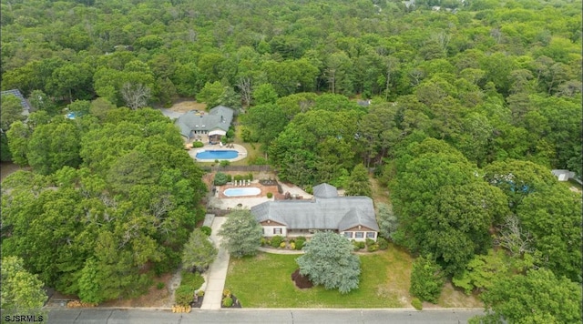 5 Edward Ter, Upper Township, NJ 08230 - aerial view of property and surrounding area with a heavily wooded area and a pool