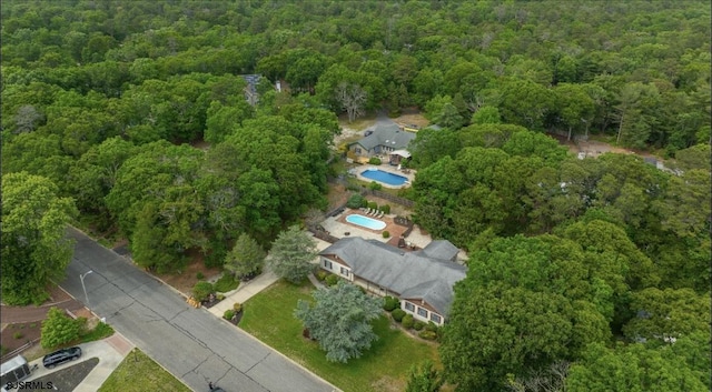 5 Edward Ter, Upper Township, NJ 08230 - aerial view of property and surrounding area featuring a forest and a pool area