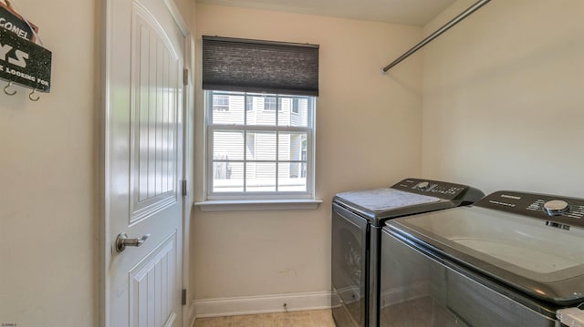 206 Branch Hill Dr, Egg Harbor Township, NJ 08234 - laundry room with separate washer and dryer and baseboards