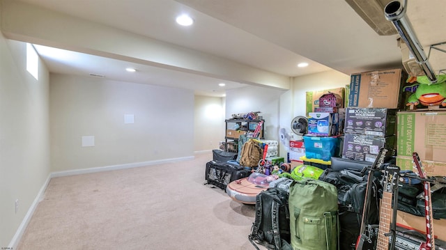 206 Branch Hill Dr, Egg Harbor Township, NJ 08234 - finished basement featuring carpet floors, baseboards, and recessed lighting
