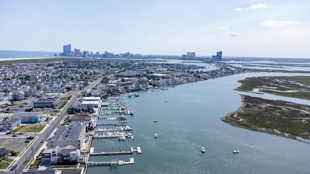 3007 Bayshore Ave Unit 23, Brigantine, NJ 08203 - drone / aerial view of a nearby body of water and city skyline