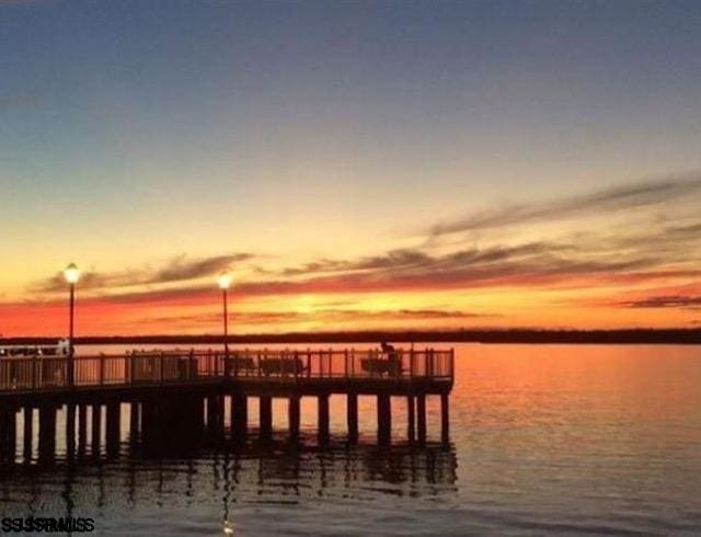 3404 Ventnor Ave, Longport, NJ 08403 - dock area with a pier and a water view