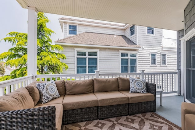 3404 Ventnor Ave, Longport, NJ 08403 - wooden terrace with an outdoor living space