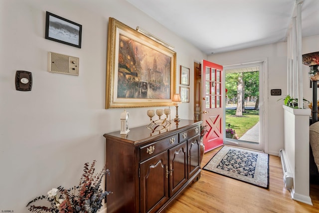 801 New York Ave, Absecon, NJ 08201 - foyer featuring light wood finished floors and baseboard heating