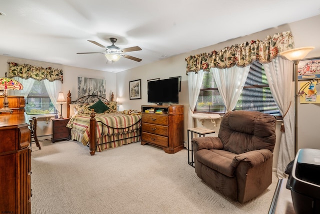 801 New York Ave, Absecon, NJ 08201 - bedroom featuring light colored carpet and ceiling fan