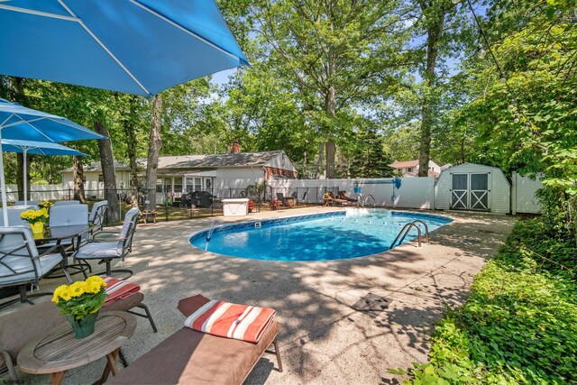 801 New York Ave, Absecon, NJ 08201 - view of pool with a patio, a fenced backyard, and outdoor dining area