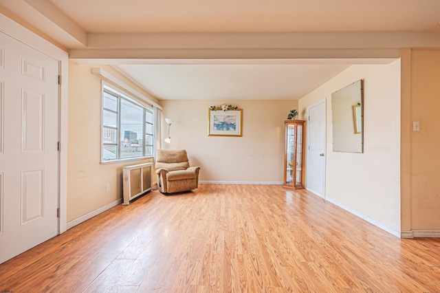 304 N Annapolis Ave, Atlantic City, NJ 08401 - unfurnished room featuring radiator heating unit, light wood-style flooring, and baseboards