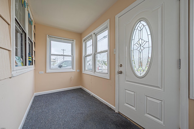 304 N Annapolis Ave, Atlantic City, NJ 08401 - foyer featuring baseboards and dark colored carpet