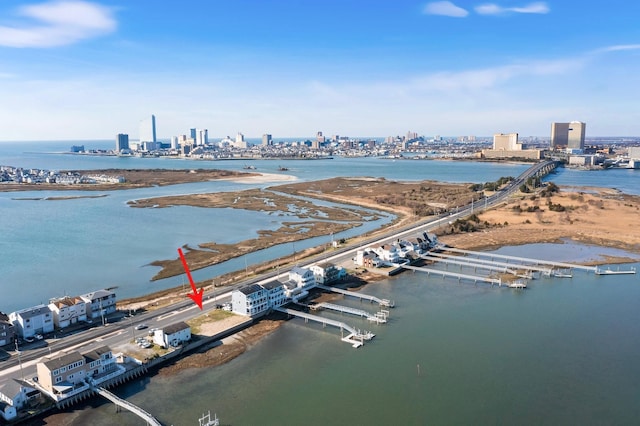 4705 Atlantic Brigantine Blvd, Brigantine, NJ 08203 - drone / aerial view of a nearby body of water and skyline